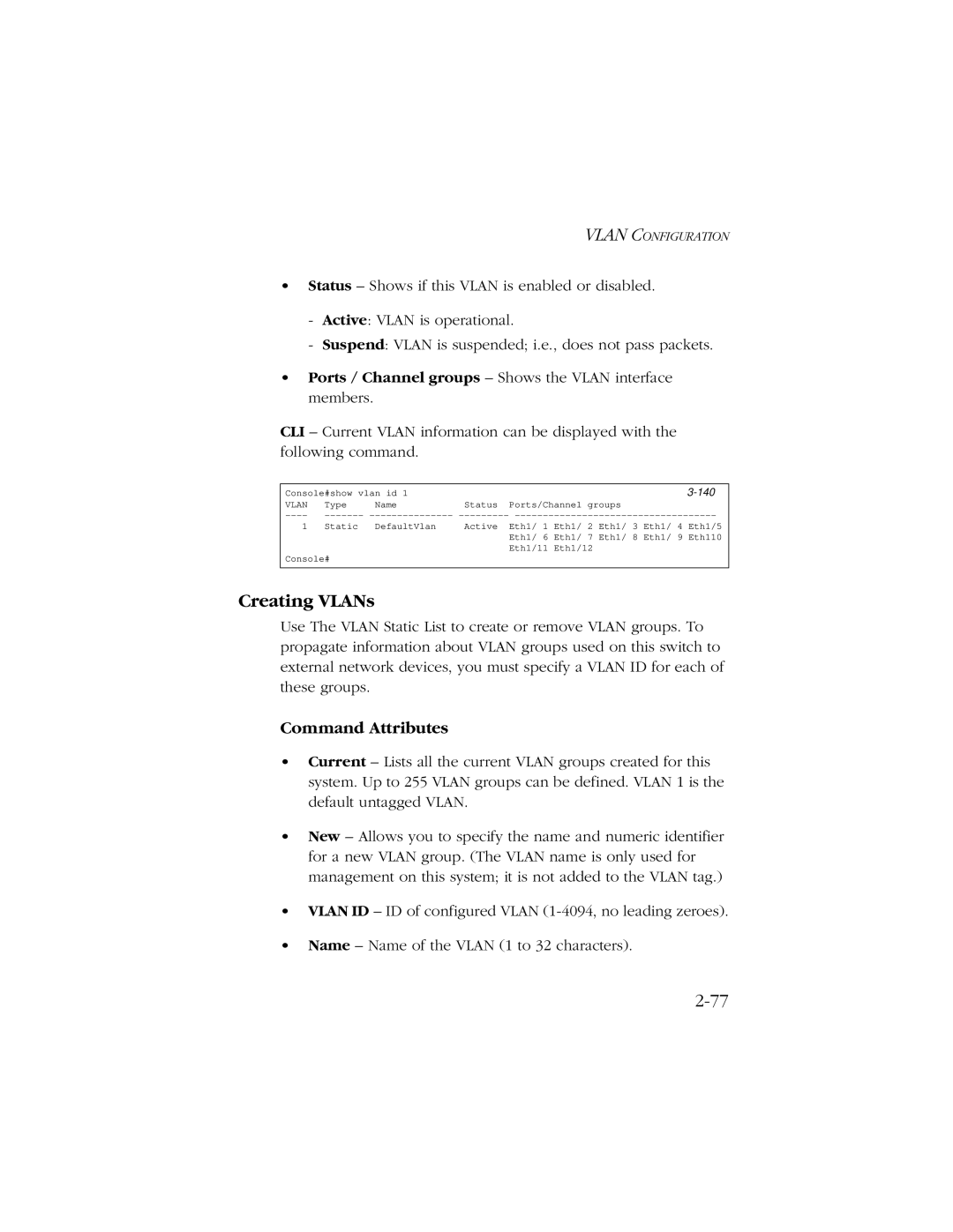 SMC Networks 10/100/1000 SMCGS8P-Smart manual Creating VLANs, 140 