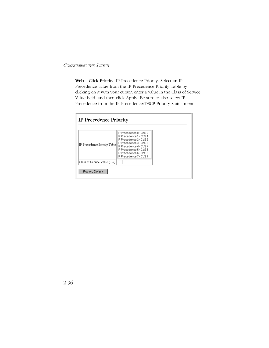 SMC Networks 10/100/1000 SMCGS8P-Smart manual Configuring the Switch 