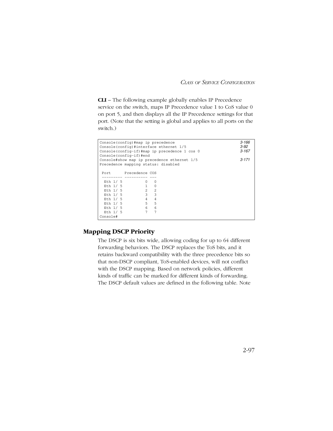 SMC Networks 10/100/1000 SMCGS8P-Smart manual Mapping Dscp Priority, 171 