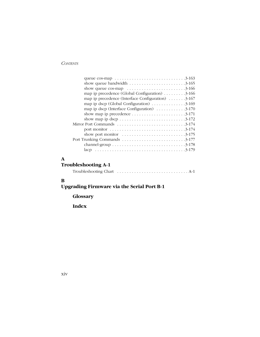 SMC Networks 10/100/1000 SMCGS8P-Smart Troubleshooting A-1, Upgrading Firmware via the Serial Port B-1 Glossary Index, Xiv 