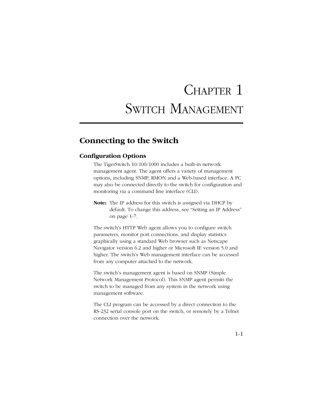 SMC Networks 10/100/1000 SMCGS8P-Smart manual Connecting to the Switch, Configuration Options 