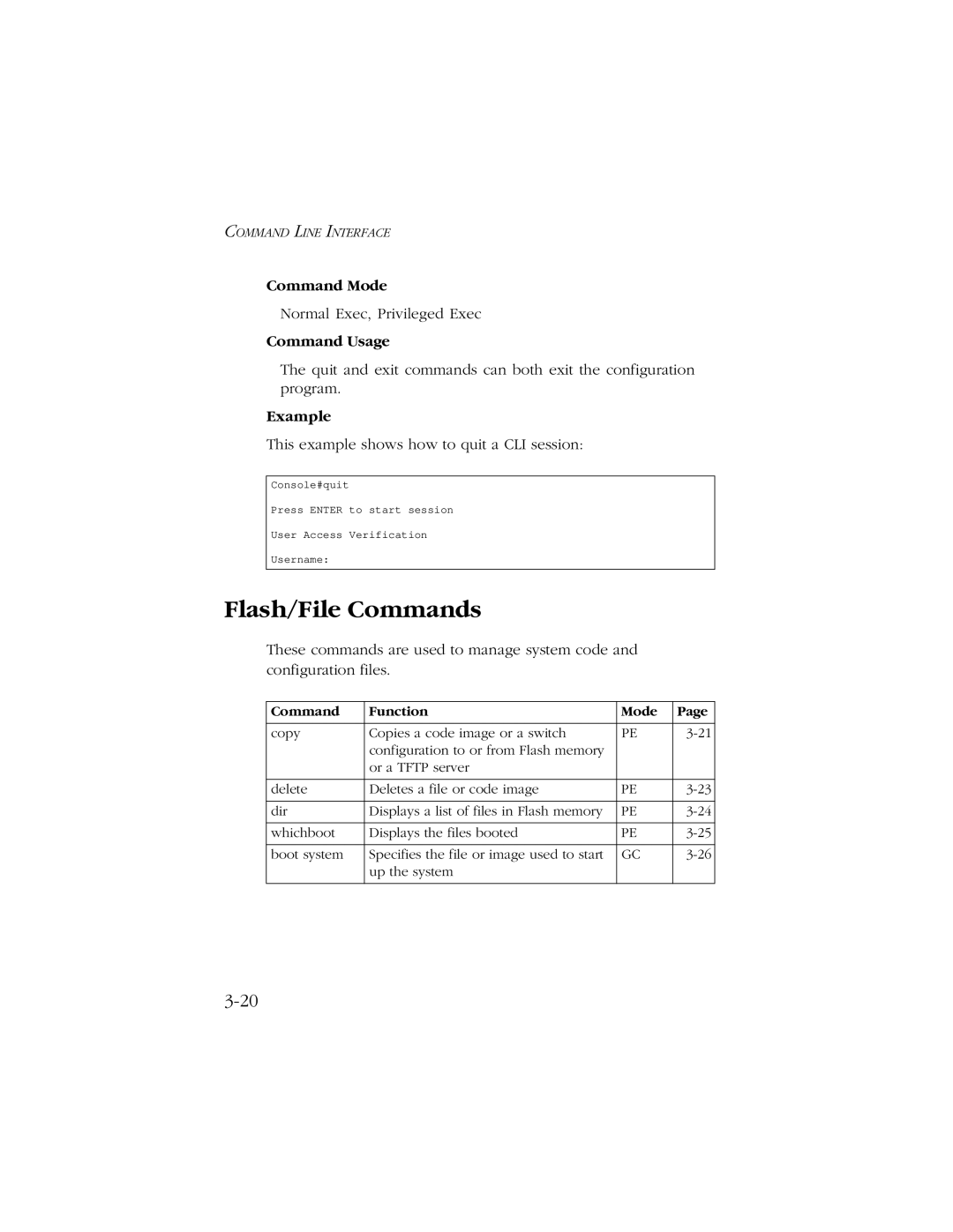 SMC Networks 10/100/1000 SMCGS8P-Smart manual Flash/File Commands 