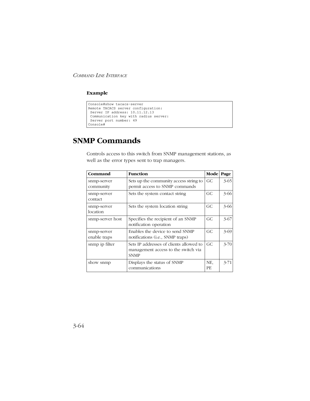 SMC Networks 10/100/1000 SMCGS8P-Smart manual Snmp Commands 