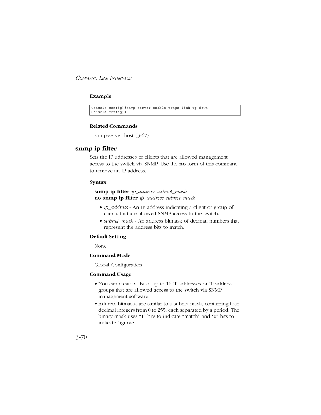 SMC Networks 10/100/1000 SMCGS8P-Smart manual Snmp ip filter 