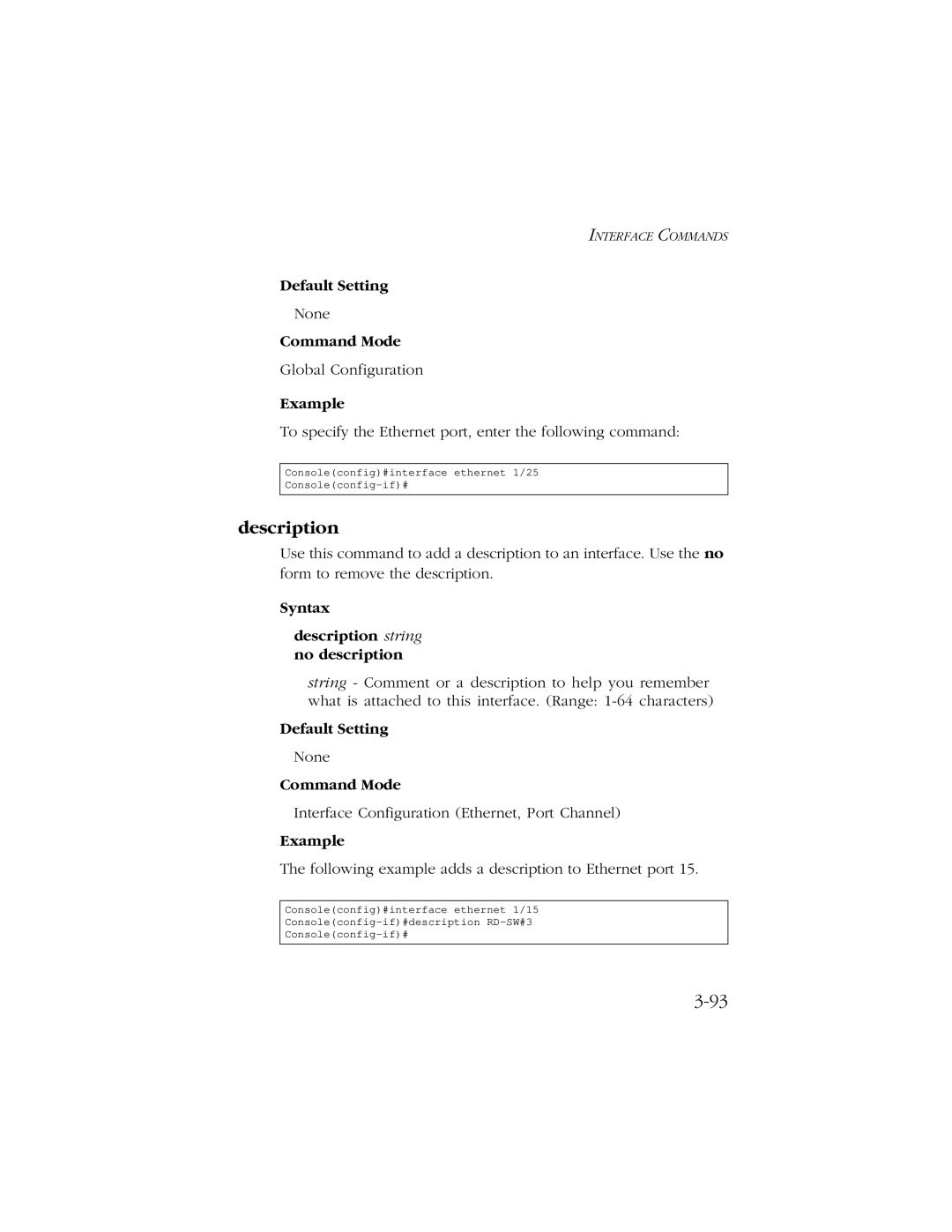 SMC Networks 10/100/1000 SMCGS8P-Smart manual Syntax Description string no description 