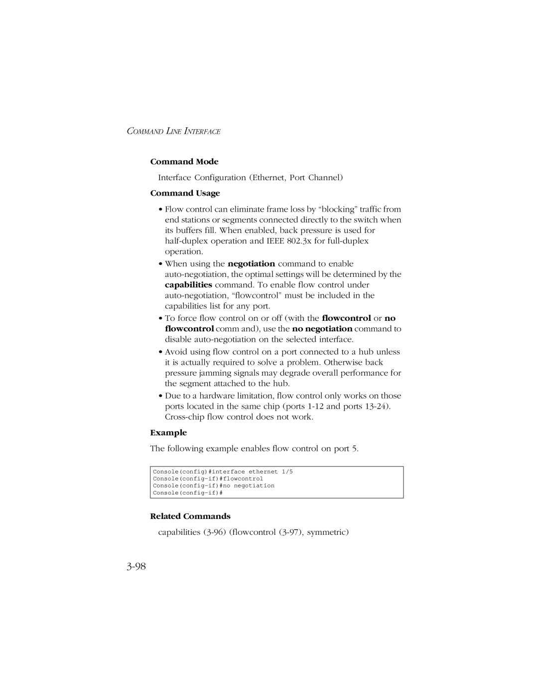 SMC Networks 10/100/1000 SMCGS8P-Smart manual Capabilities 3-96 flowcontrol 3-97, symmetric 