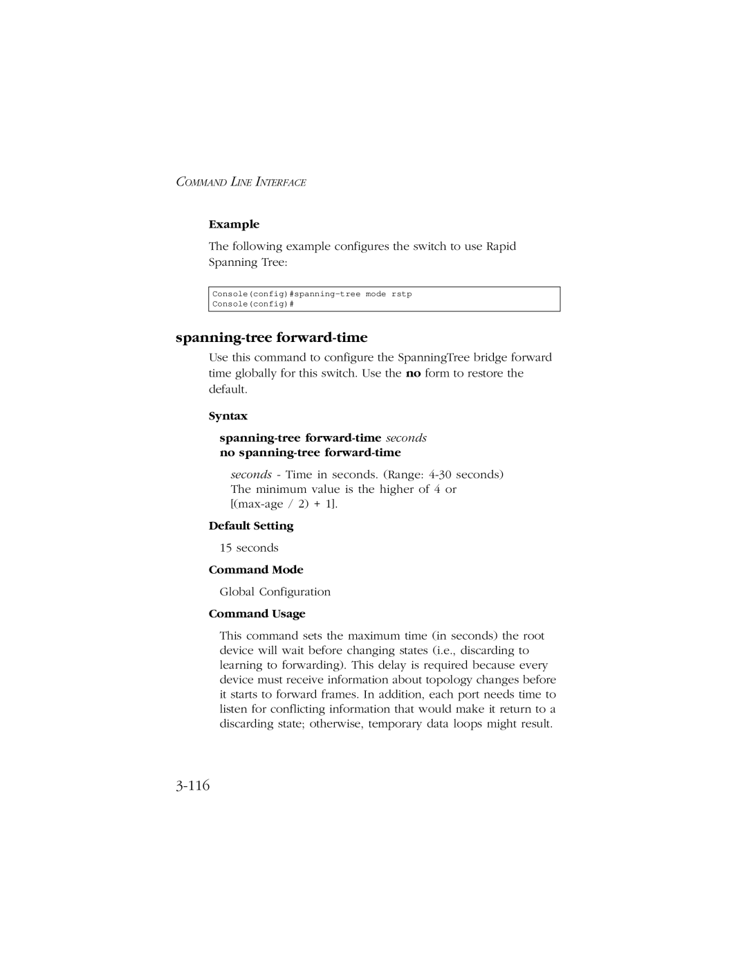 SMC Networks 10/100/1000 SMCGS8P-Smart manual Spanning-tree forward-time, 116 