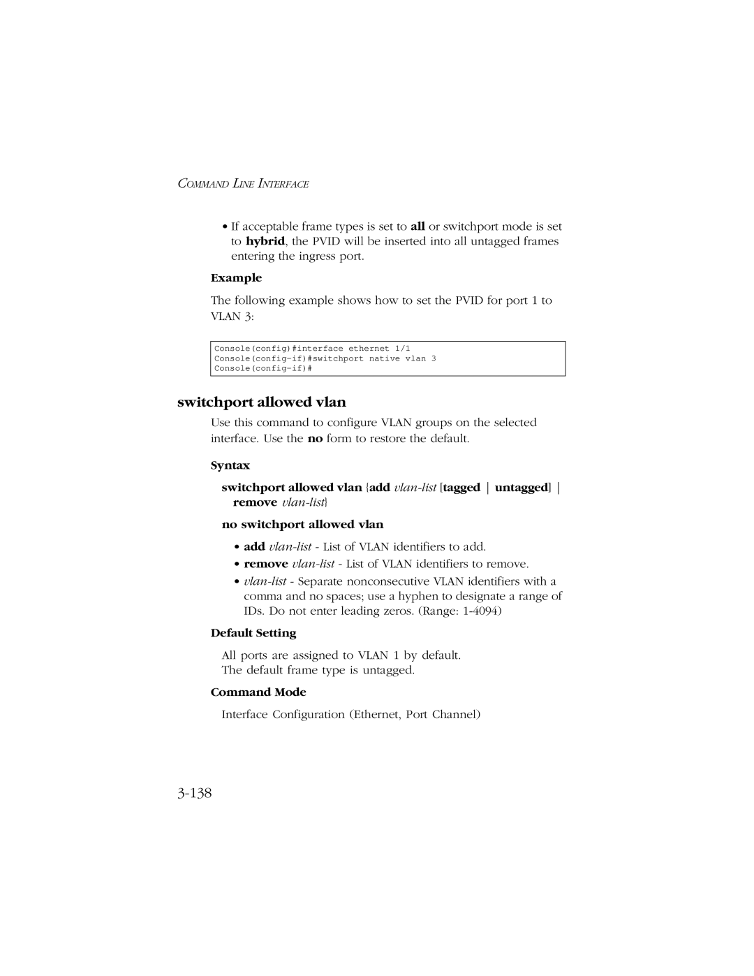 SMC Networks 10/100/1000 SMCGS8P-Smart manual Switchport allowed vlan, 138 