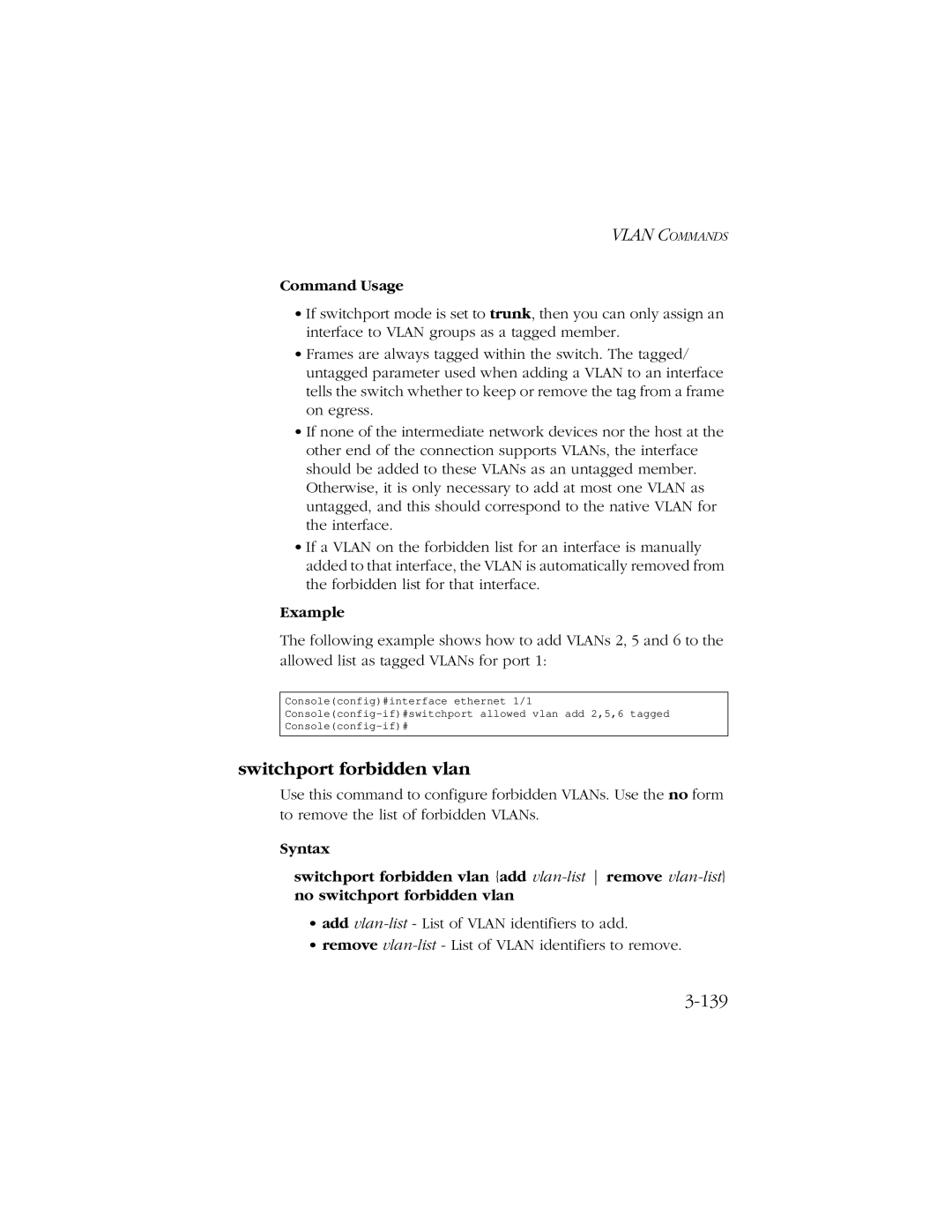 SMC Networks 10/100/1000 SMCGS8P-Smart manual Switchport forbidden vlan, 139 