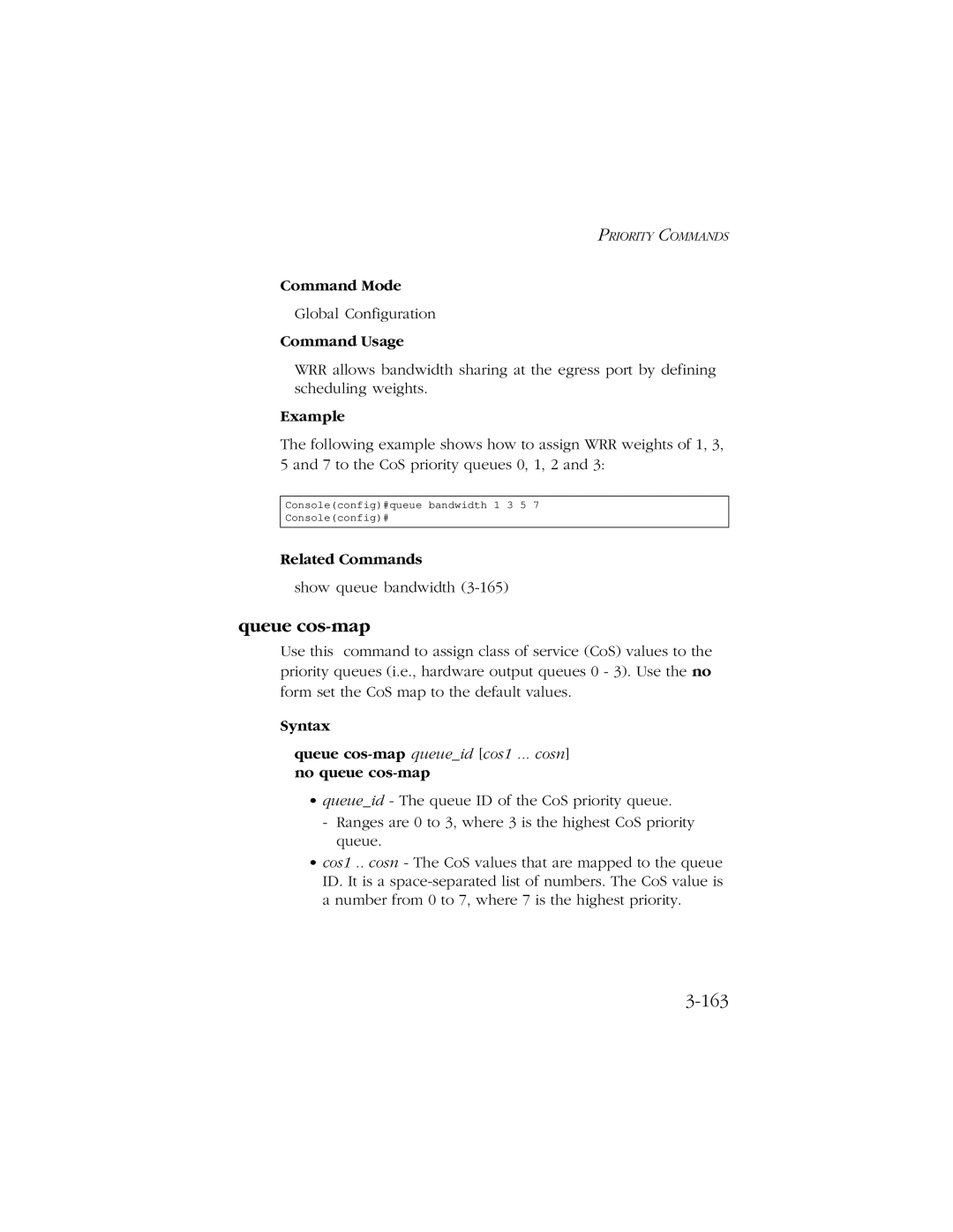 SMC Networks 10/100/1000 SMCGS8P-Smart manual Queue cos-map, 163 