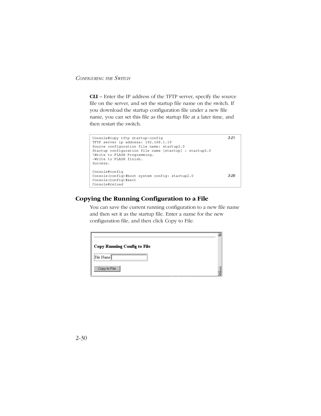 SMC Networks 10/100/1000 SMCGS8P-Smart manual Copying the Running Configuration to a File 