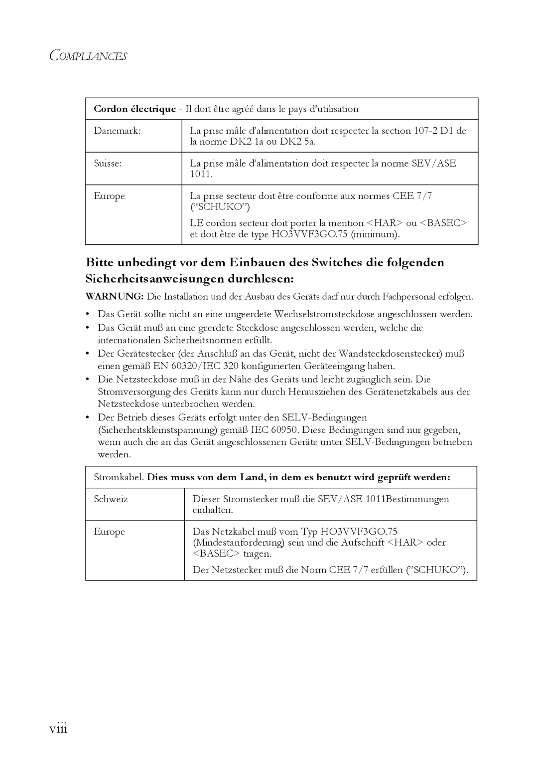 SMC Networks 10G manual Viii 