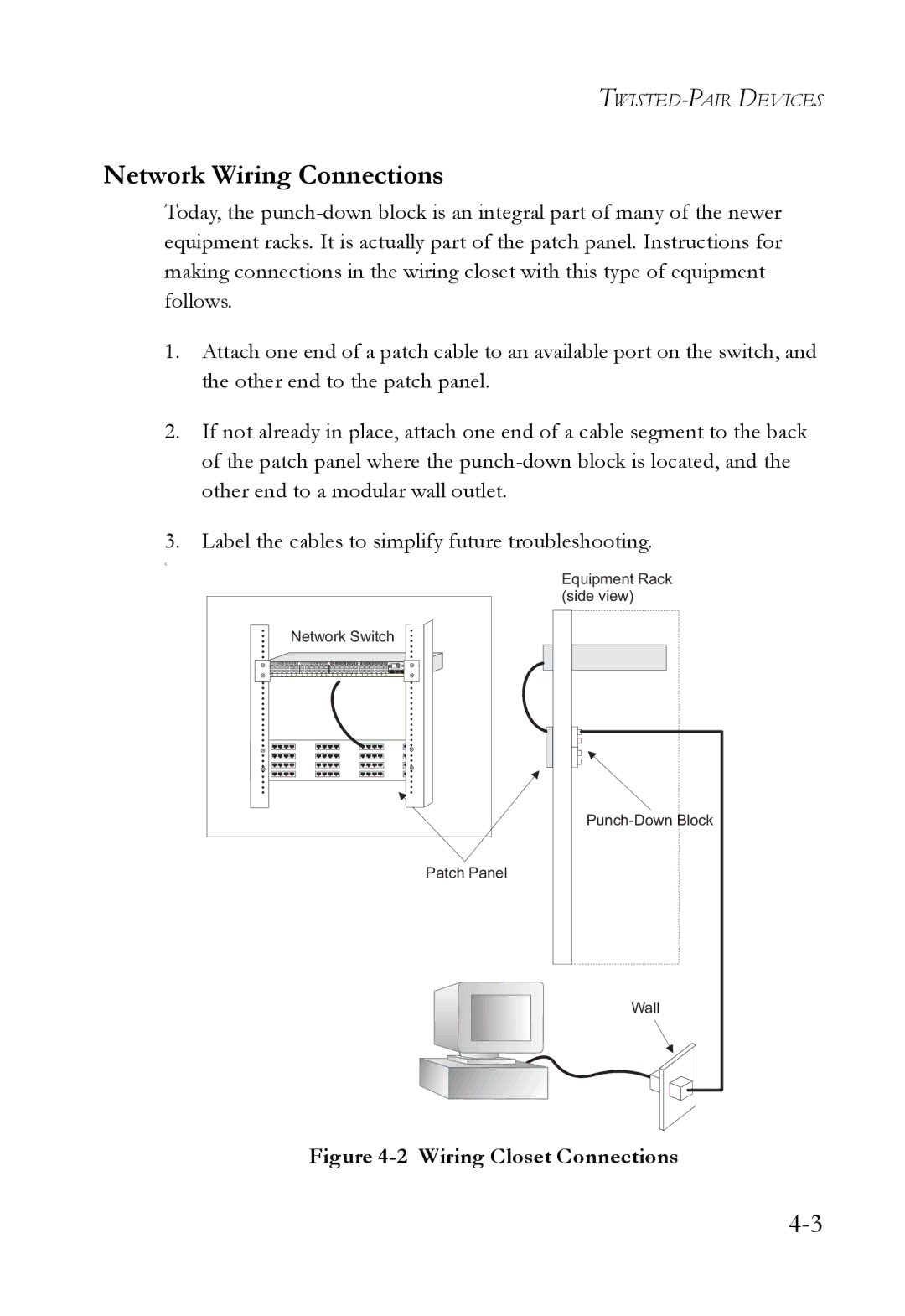 SMC Networks 10G manual Network Wiring Connections, Wiring Closet Connections 