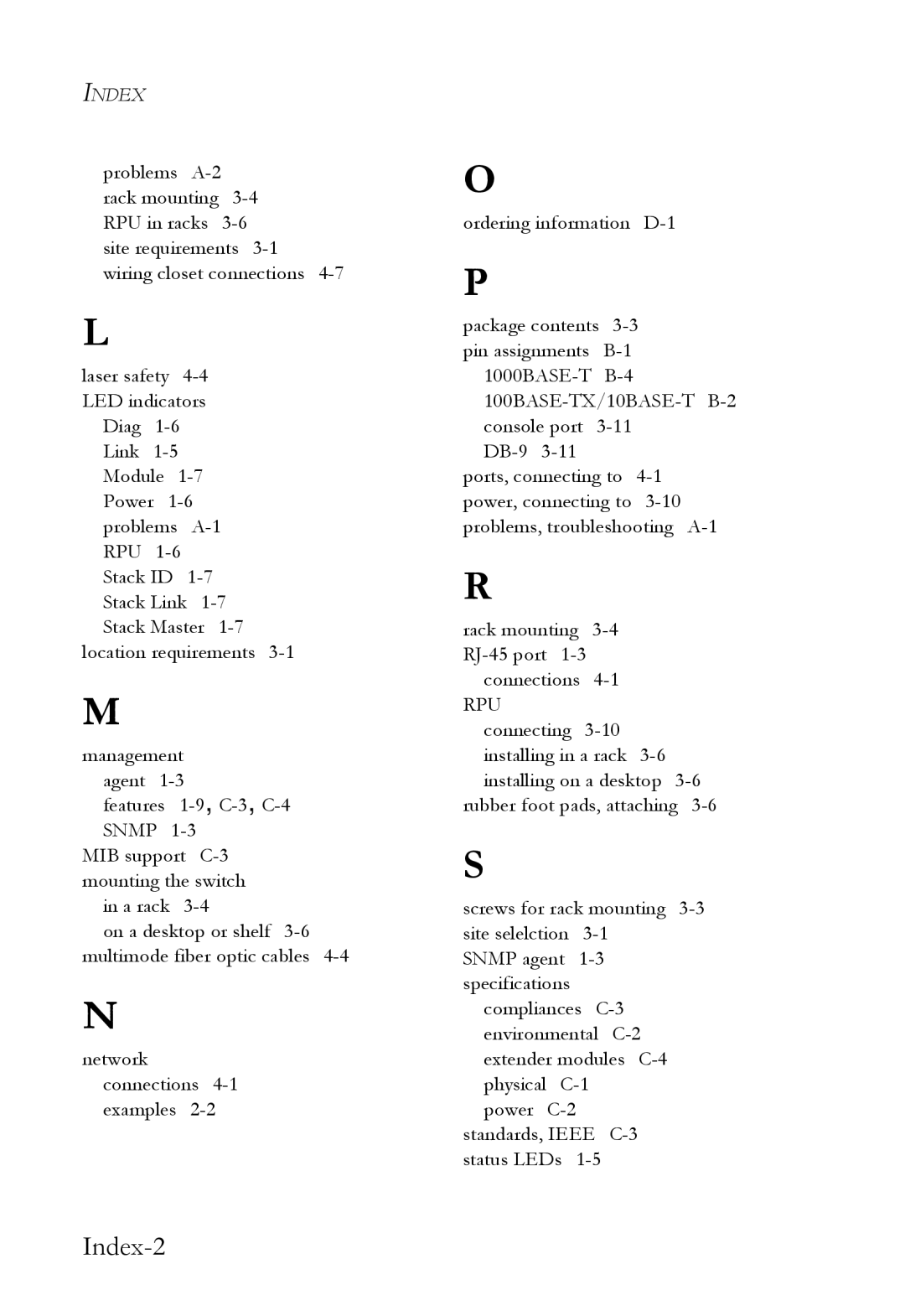 SMC Networks 10G manual Index-2 