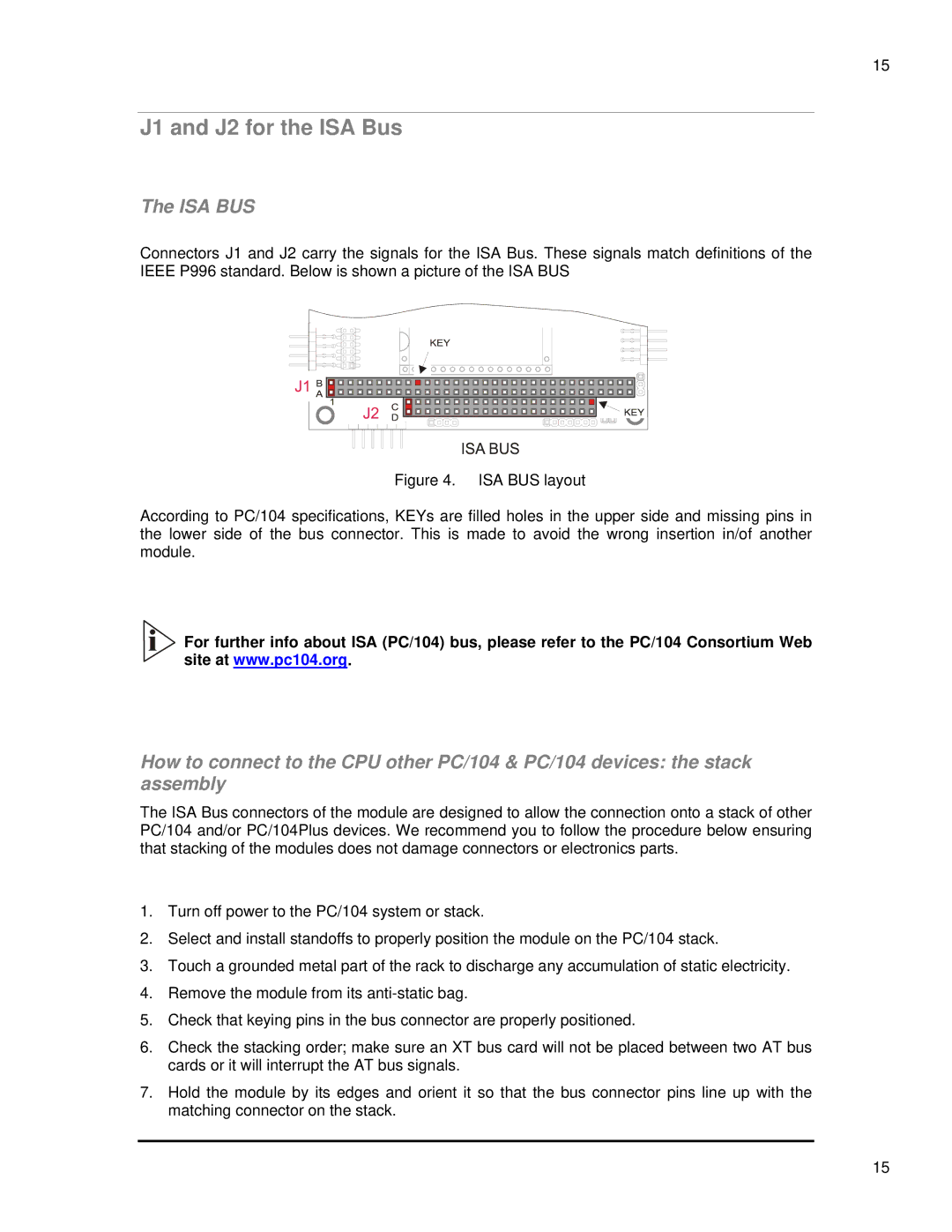 SMC Networks 1232 Series user manual J1 and J2 for the ISA Bus, Isa Bus 