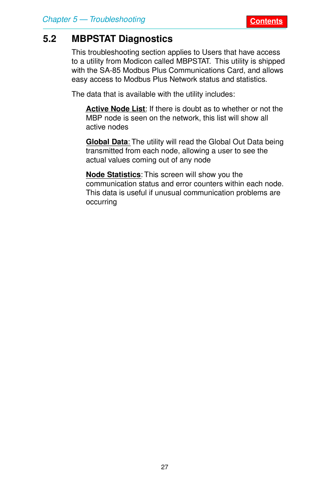 SMC Networks 1560 user manual Mbpstat Diagnostics 