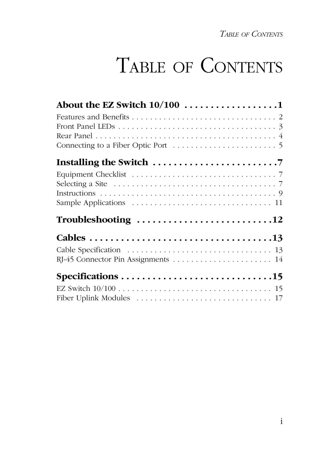 SMC Networks 24/16 manual Table of Contents 