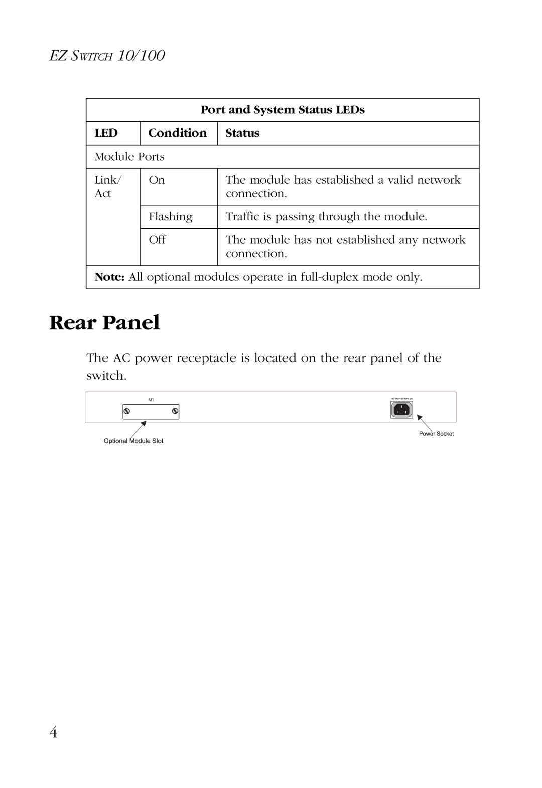 SMC Networks 24/16 manual Rear Panel 