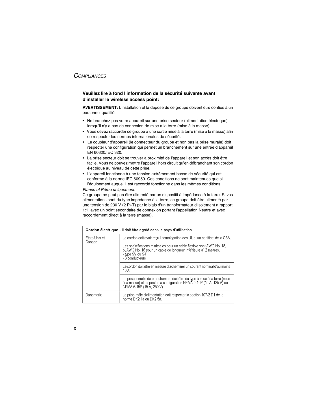 SMC Networks 2.4GHz/5GHz manual France et Pérou uniquement 