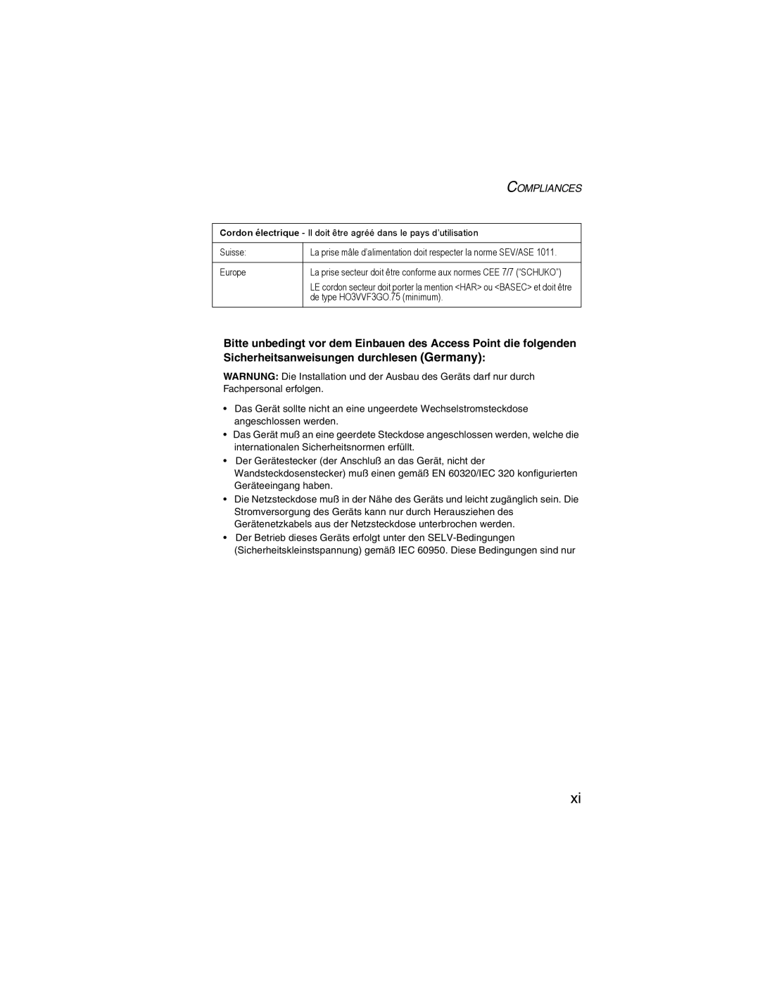 SMC Networks 2.4GHz/5GHz manual De type HO3VVF3GO.75 minimum 