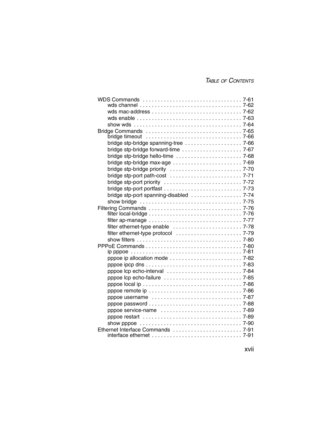 SMC Networks 2.4GHz/5GHz manual Xvii 