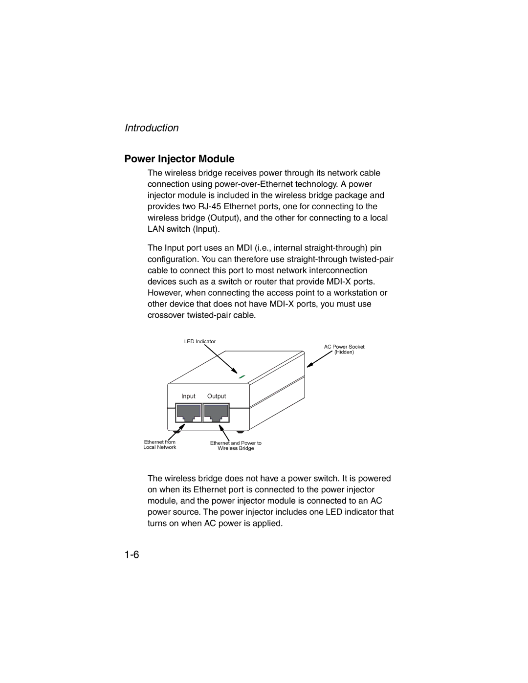 SMC Networks 2.4GHz/5GHz manual Power Injector Module 