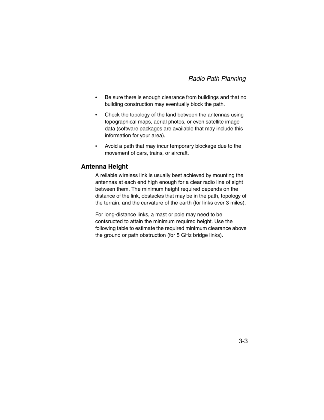 SMC Networks 2.4GHz/5GHz manual Radio Path Planning, Antenna Height 