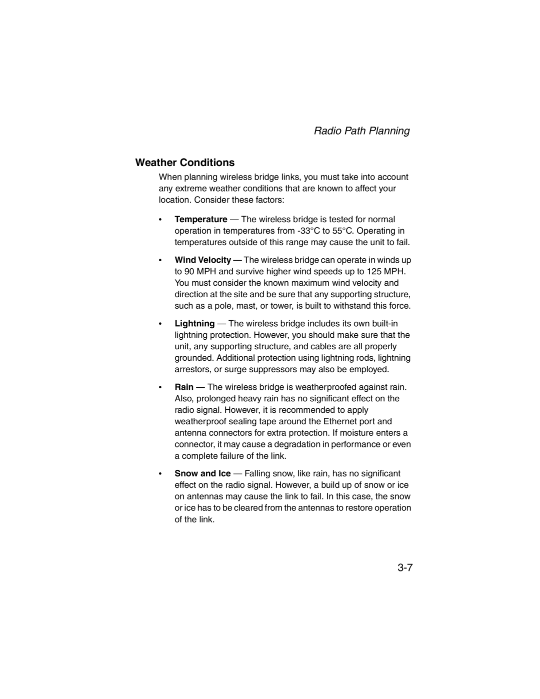 SMC Networks 2.4GHz/5GHz manual Weather Conditions 