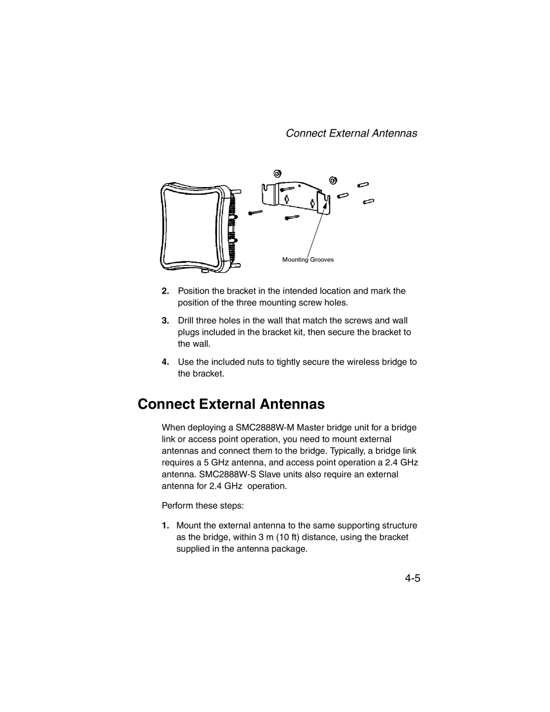 SMC Networks 2.4GHz/5GHz manual Connect External Antennas 