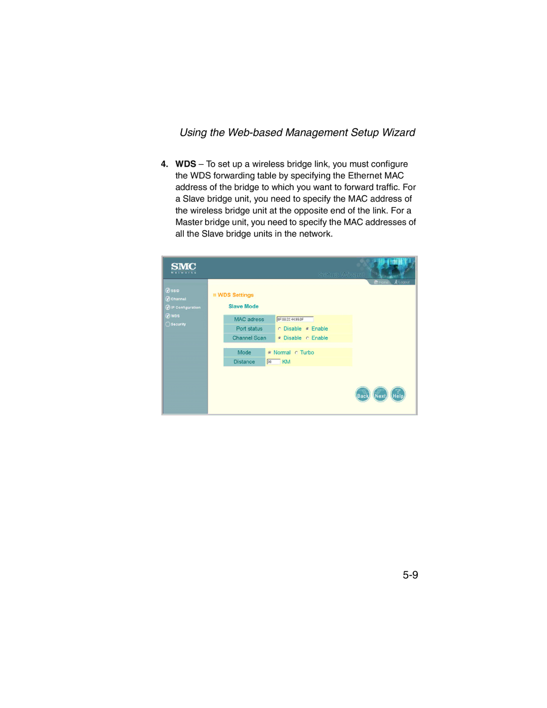 SMC Networks 2.4GHz/5GHz manual Using the Web-based Management Setup Wizard 