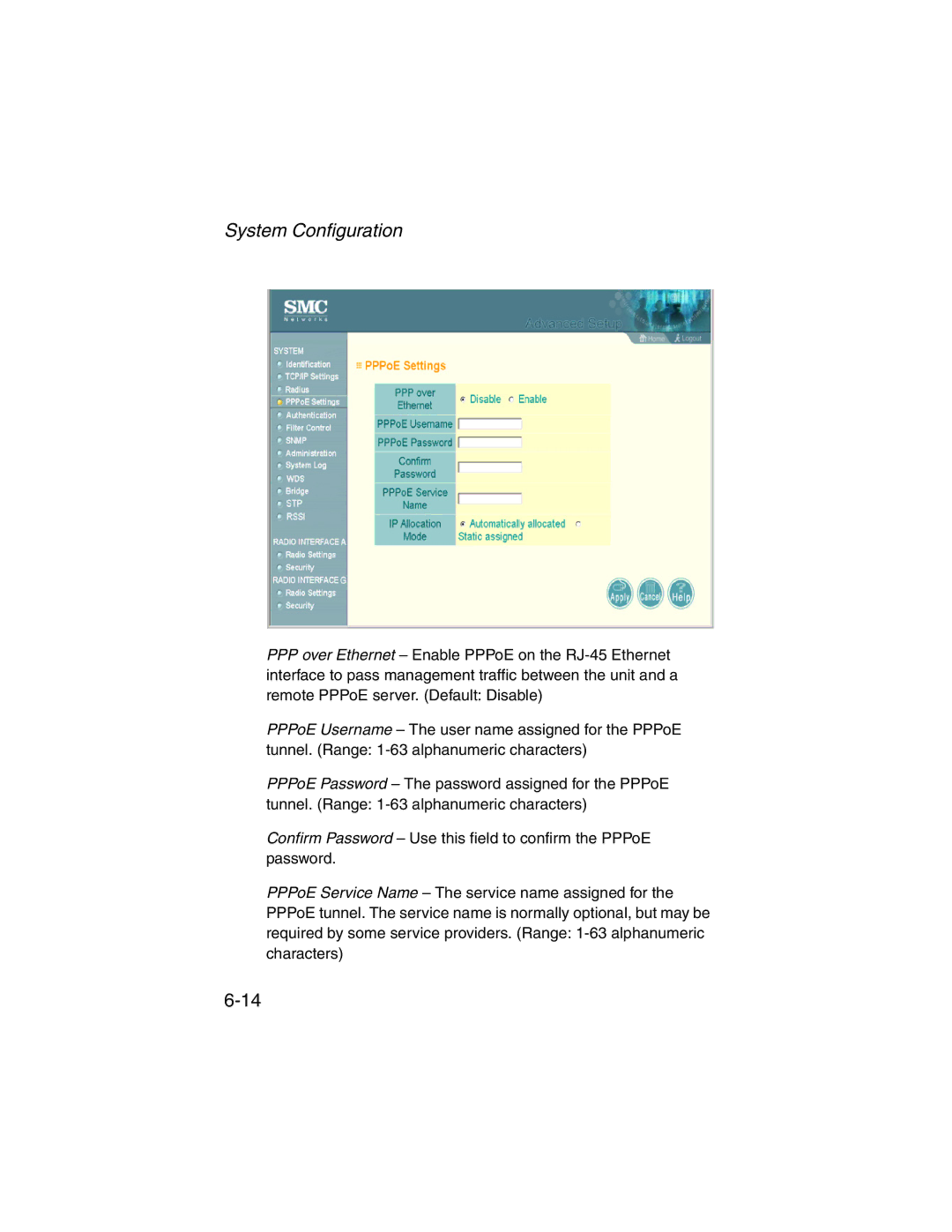 SMC Networks 2.4GHz/5GHz manual System Configuration 