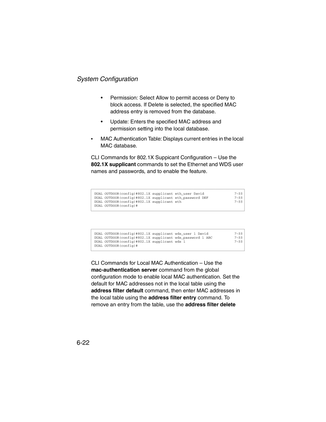 SMC Networks 2.4GHz/5GHz manual System Configuration 