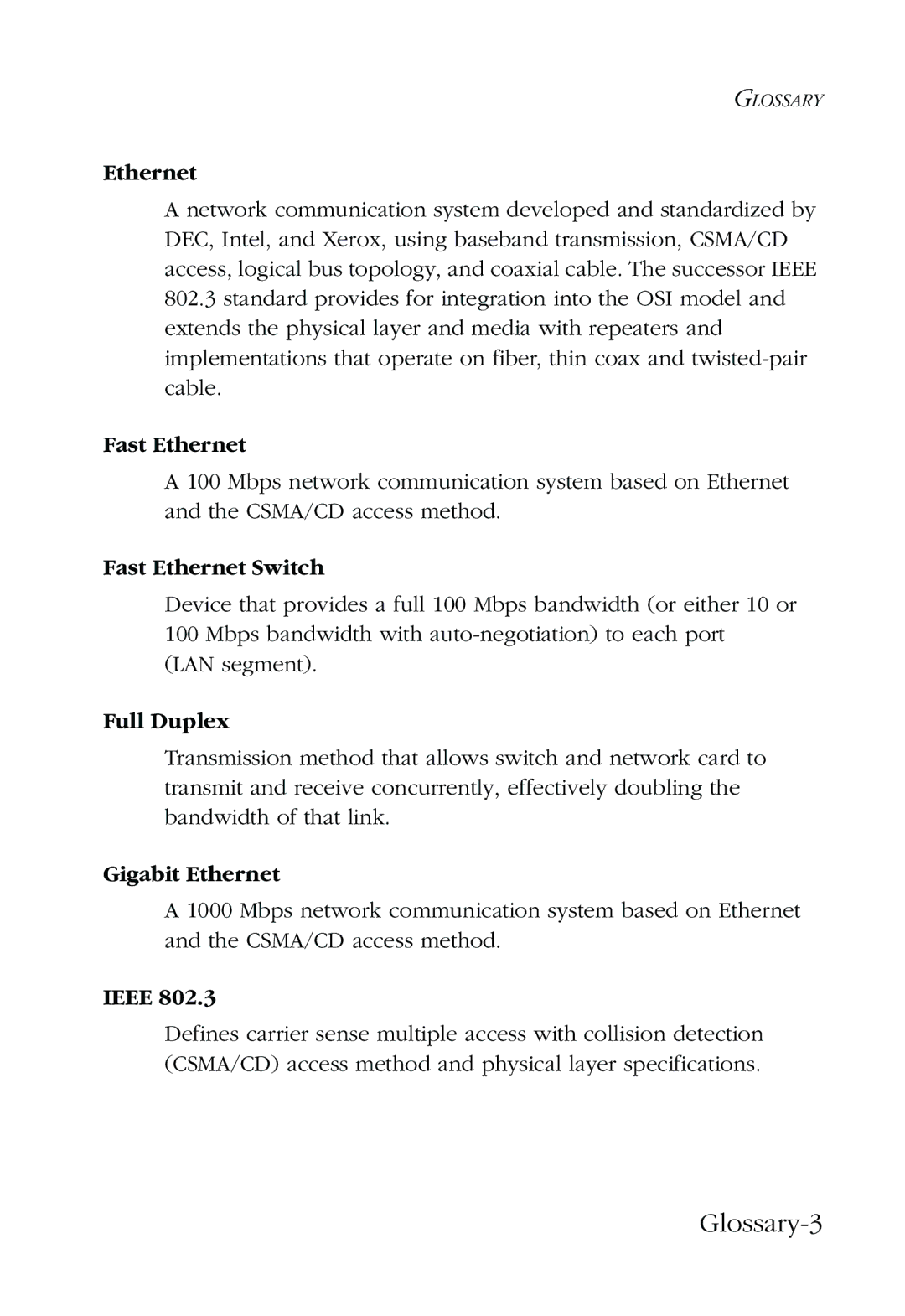 SMC Networks 48-Port manual Glossary-3 