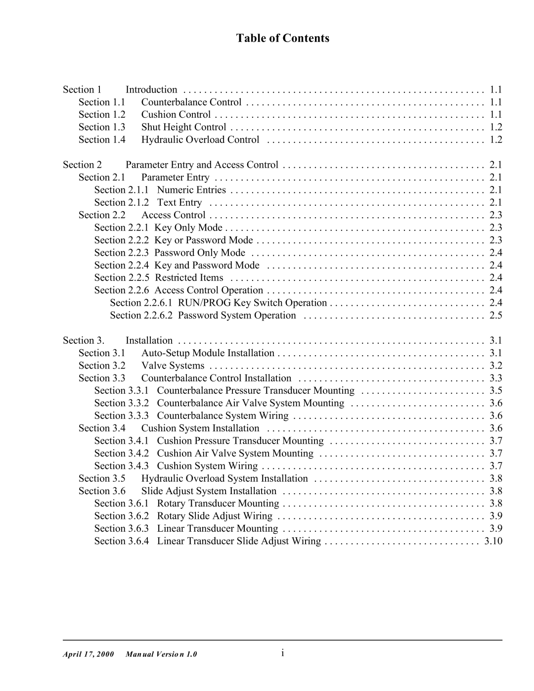 SMC Networks 5000 manual Table of Contents 