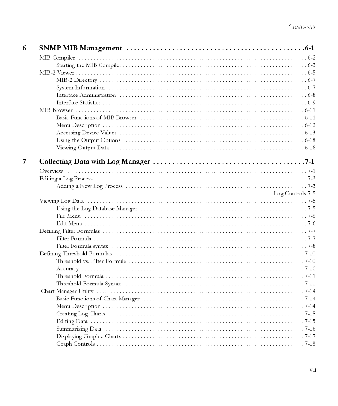 SMC Networks 6.20 manual Snmp MIB Management, Collecting Data with Log Manager 