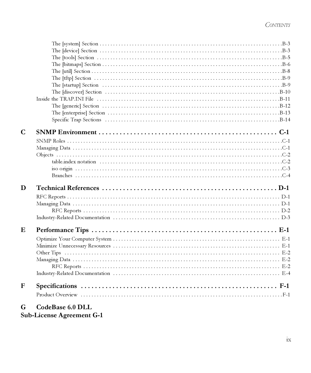 SMC Networks 6.20 manual CodeBase 6.0 DLL Sub-License Agreement G-1 