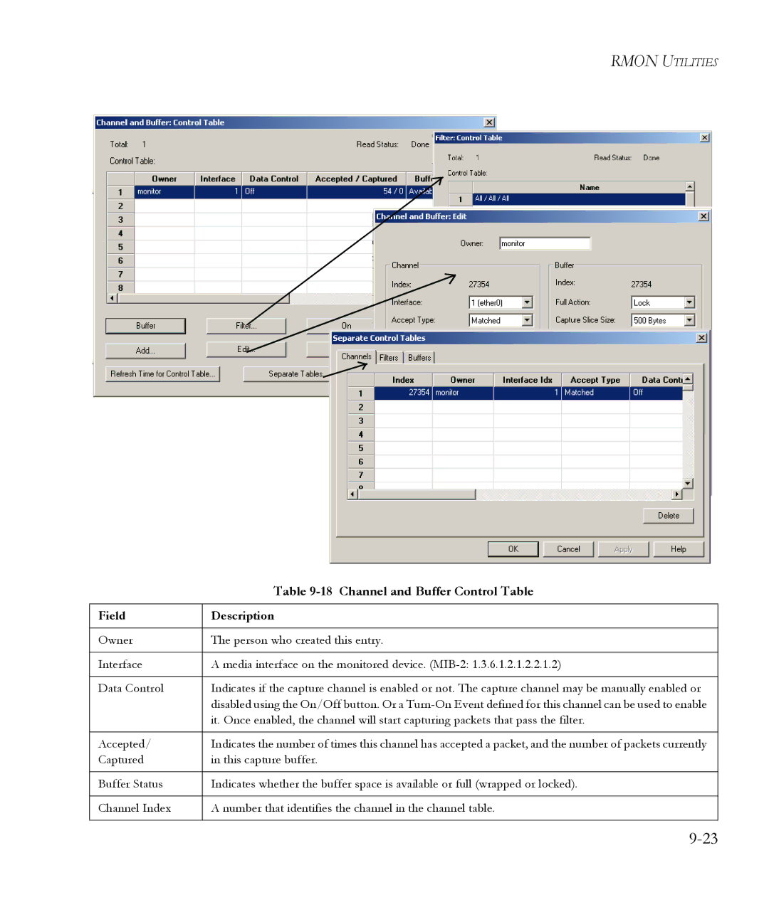 SMC Networks 6.20 manual Channel and Buffer Control Table, Accepted 