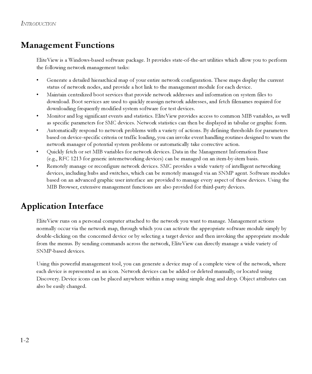 SMC Networks 6.20 manual Management Functions, Application Interface 