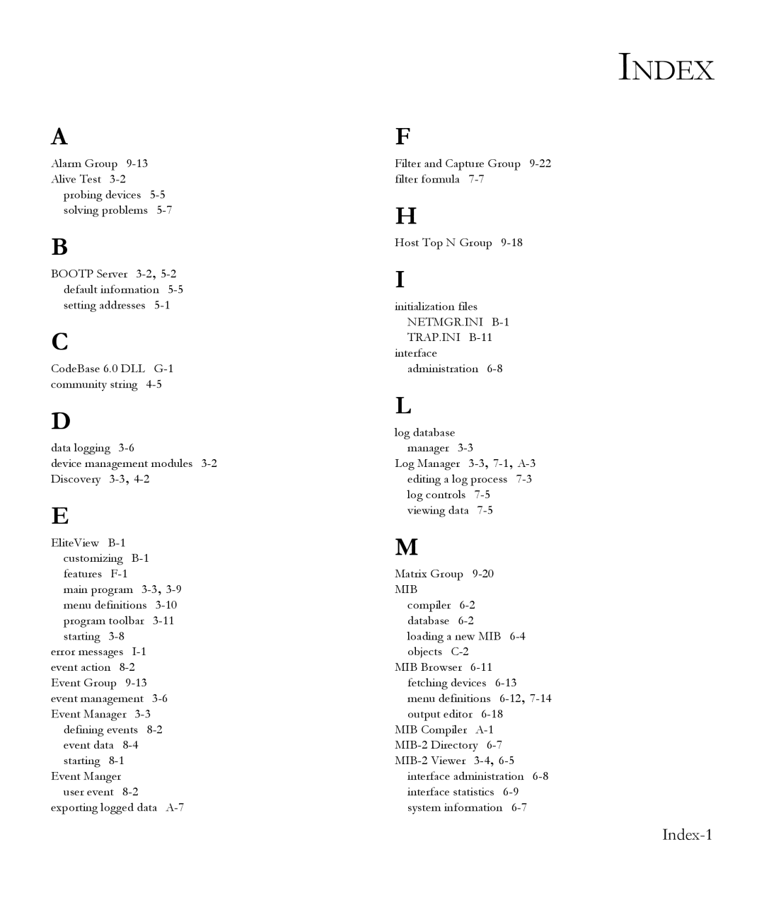 SMC Networks 6.20 manual Index-1 