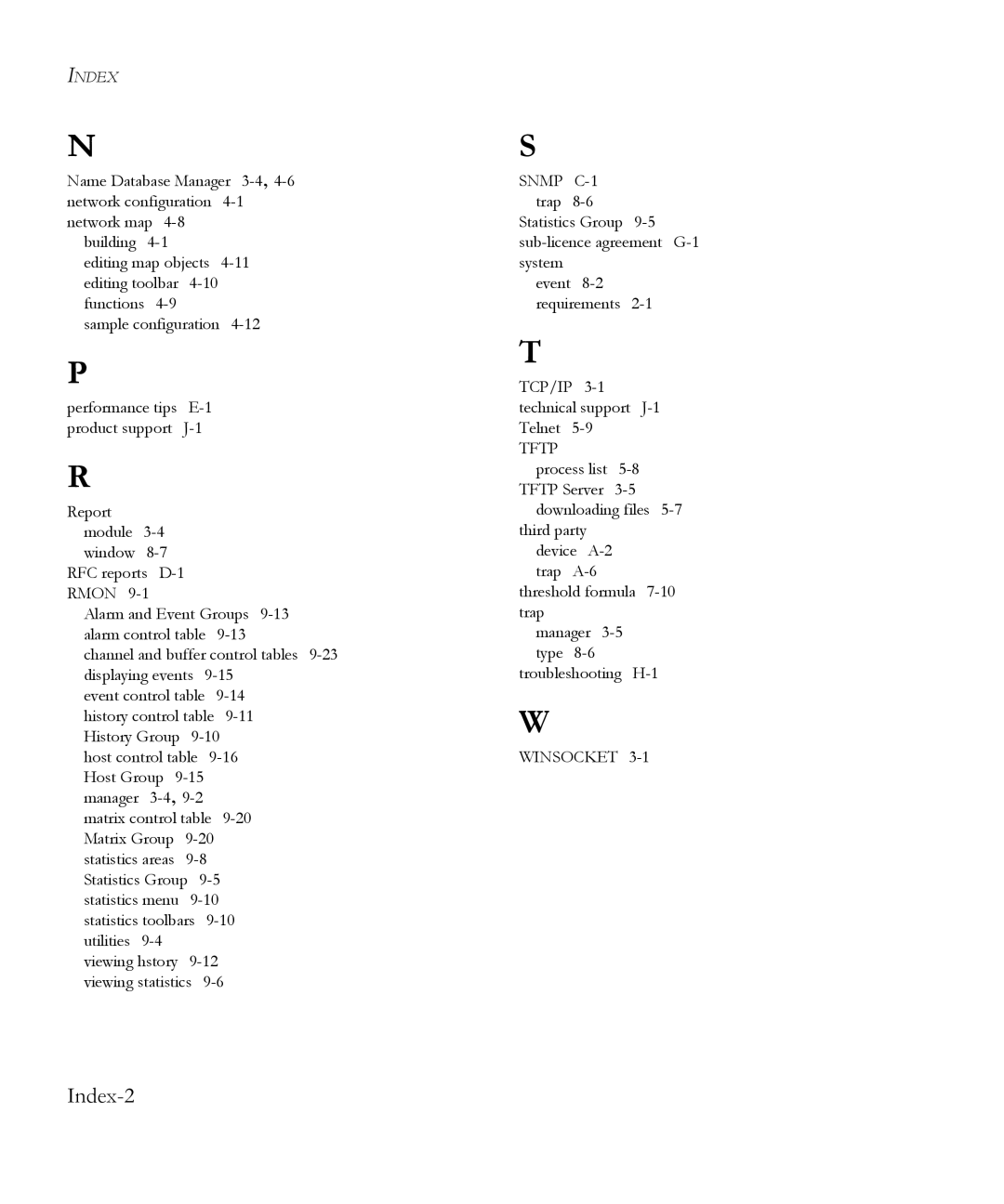 SMC Networks 6.20 manual Index-2 