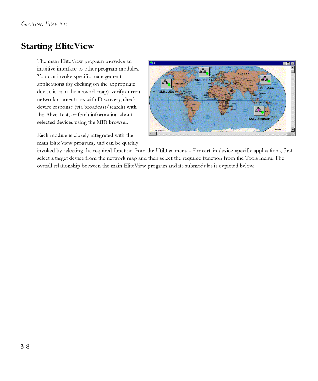 SMC Networks 6.20 manual Starting EliteView 