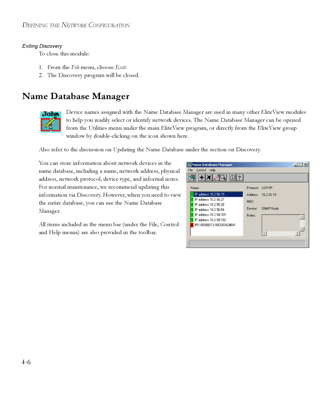 SMC Networks 6.20 manual Name Database Manager 