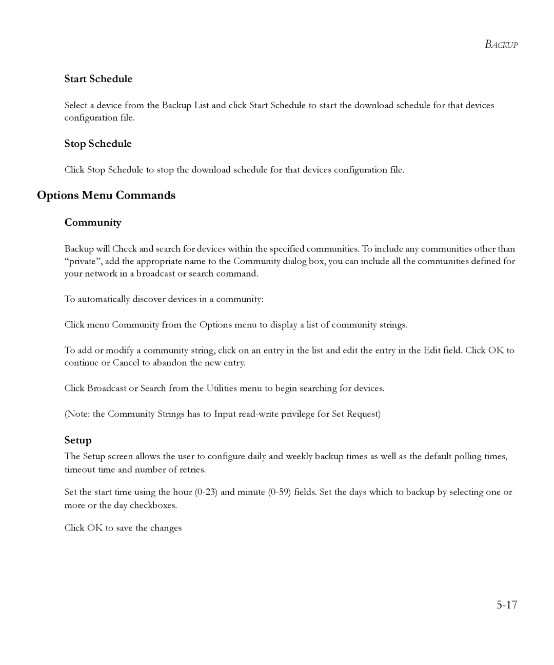 SMC Networks 6.20 manual Start Schedule, Stop Schedule 