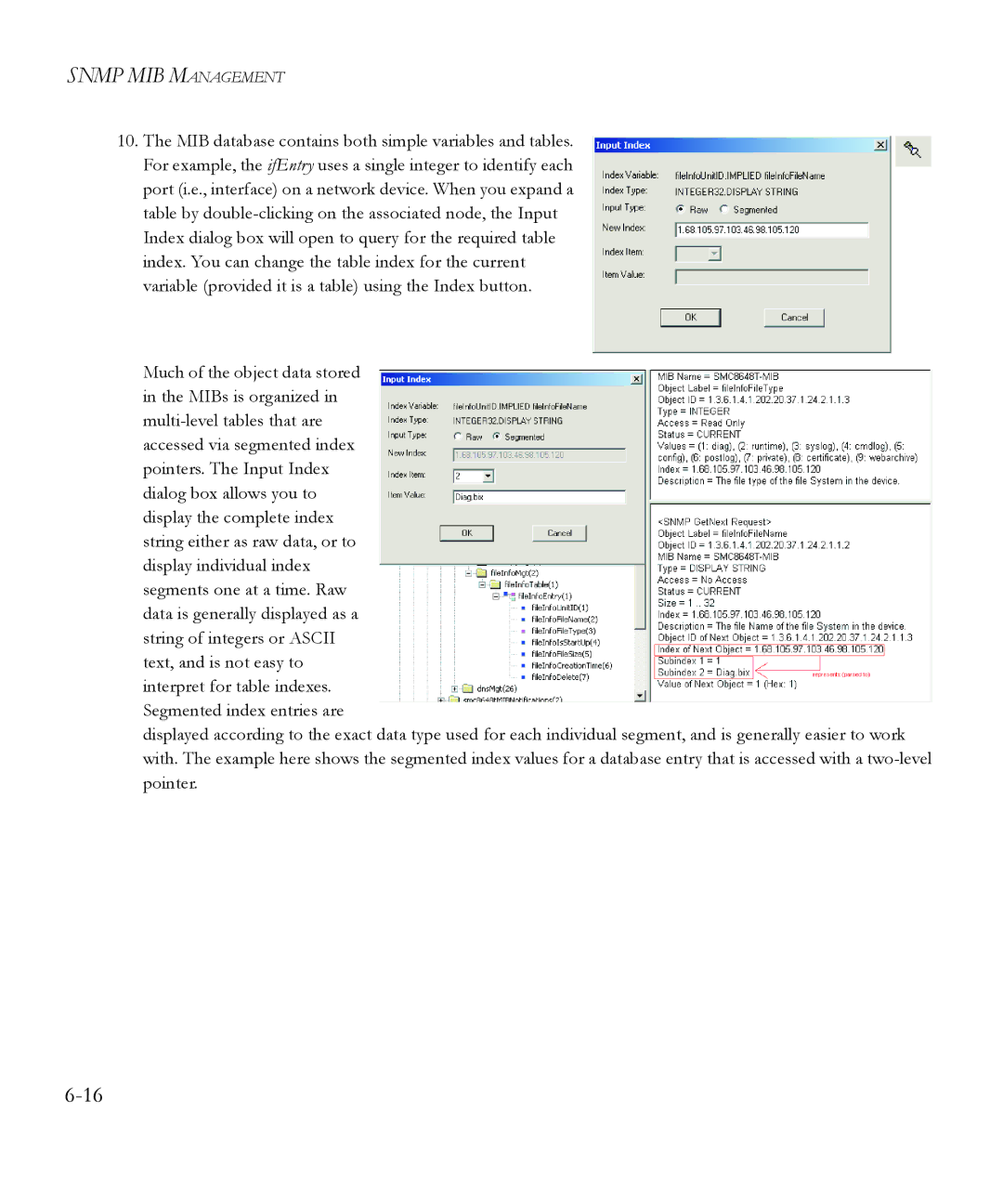 SMC Networks 6.20 manual Snmp MIB Management 