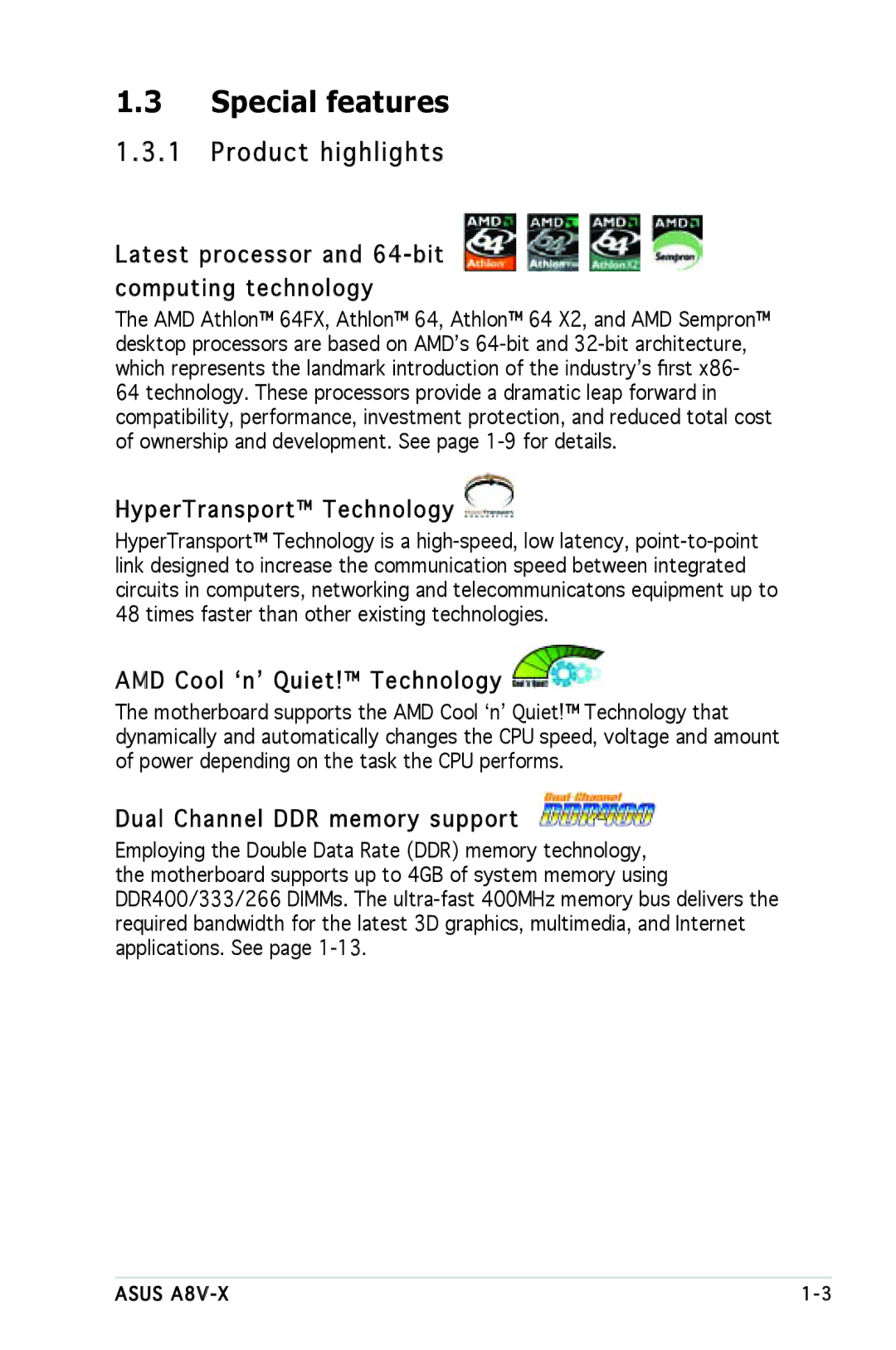 SMC Networks A8V-X manual Special features, Product highlights 