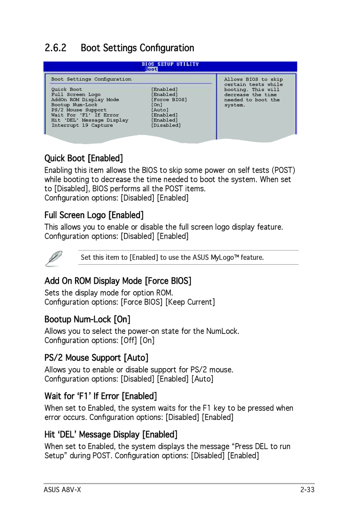 SMC Networks A8V-X manual Boot Settings Conﬁguration 