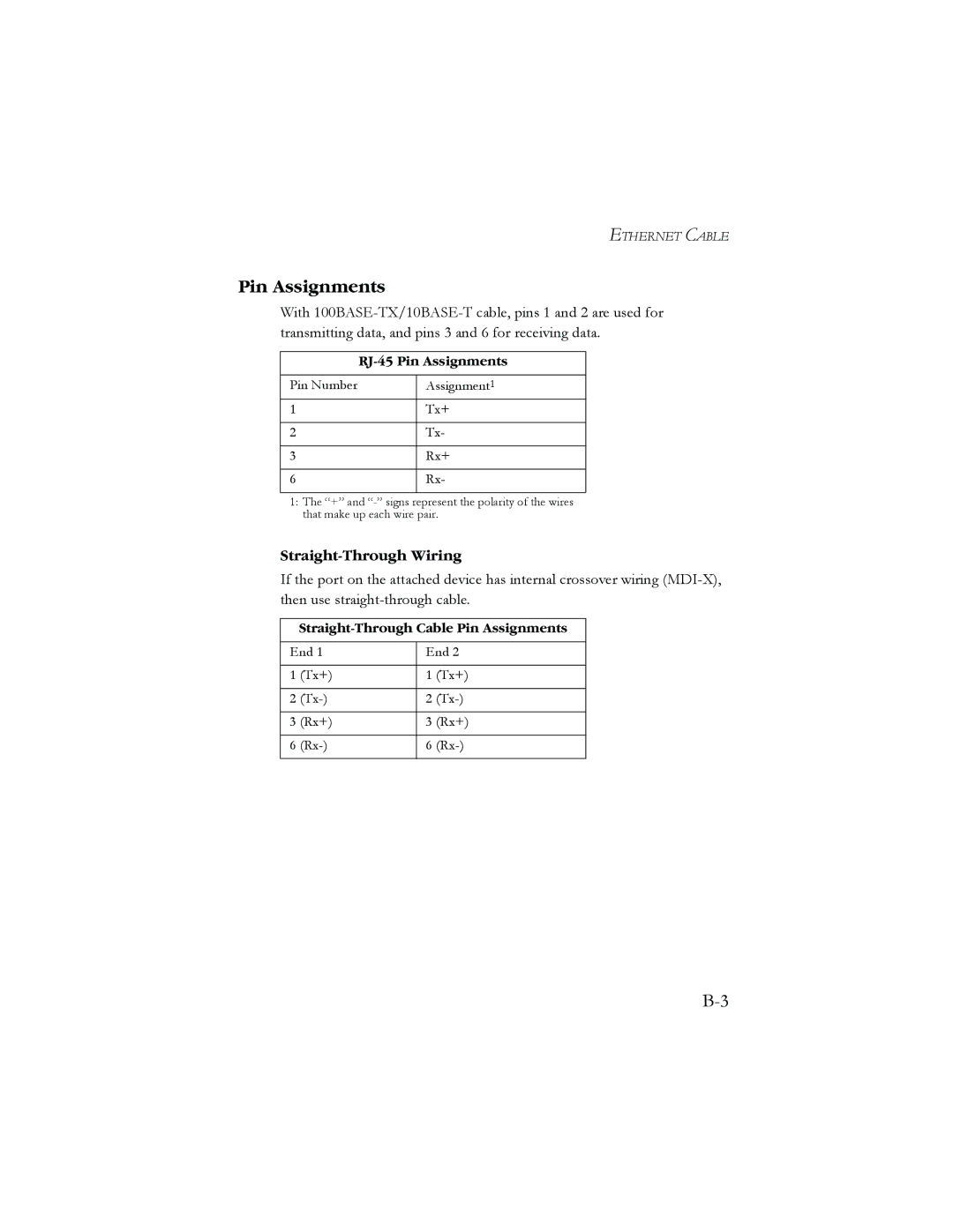 SMC Networks AR4505GW manual Pin Assignments, Straight-Through Wiring 