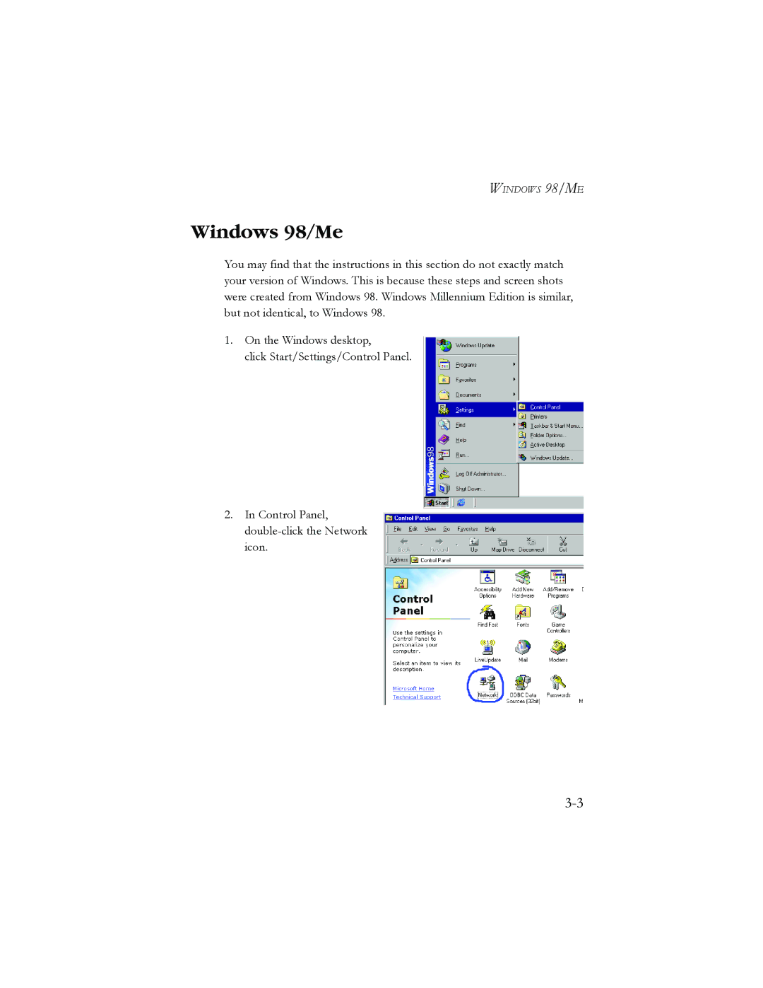 SMC Networks AR4505GW manual Windows 98/Me 