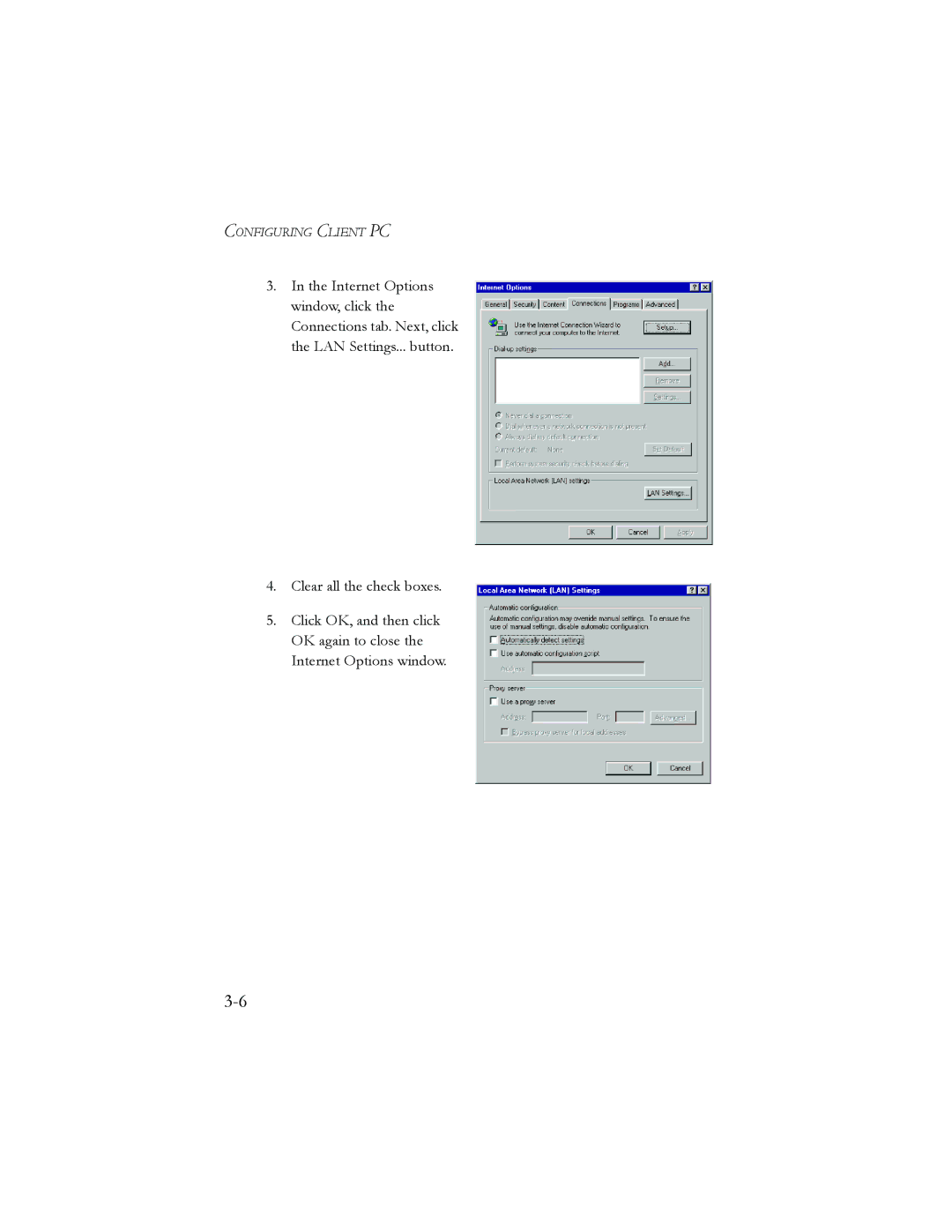 SMC Networks AR4505GW manual Configuring Client PC 