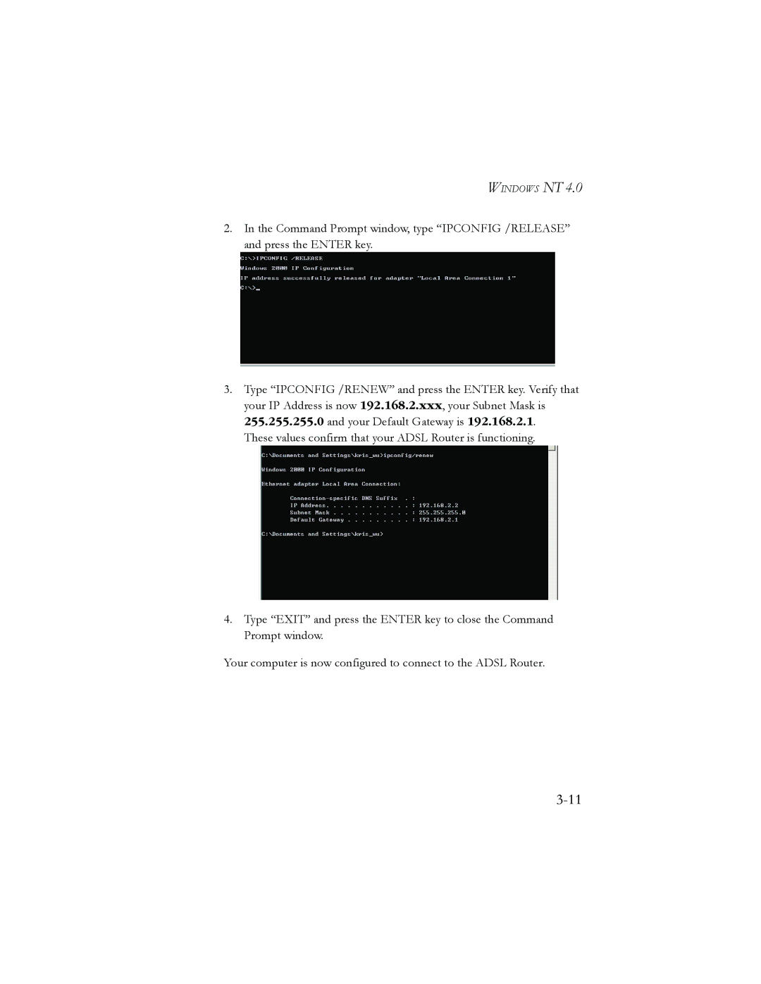 SMC Networks AR4505GW manual Windows NT 